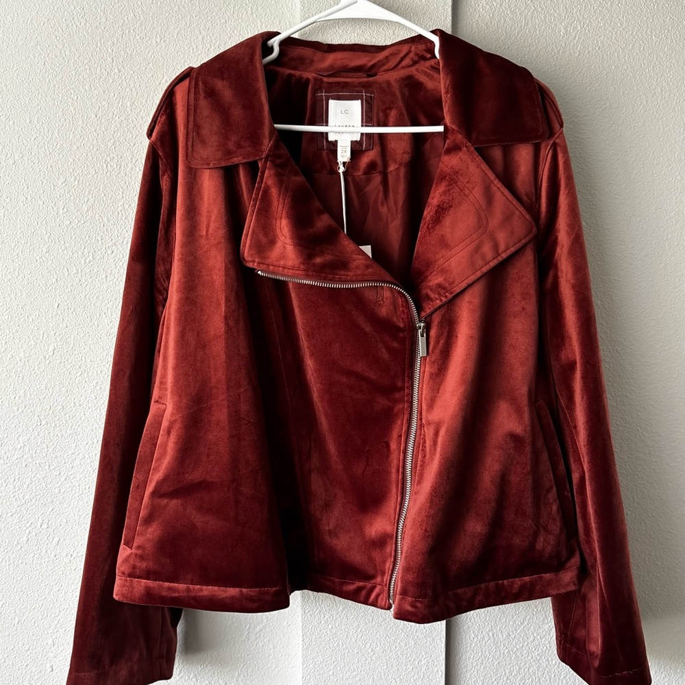 LC Lauren Conrad Velvet Brown Jacket
